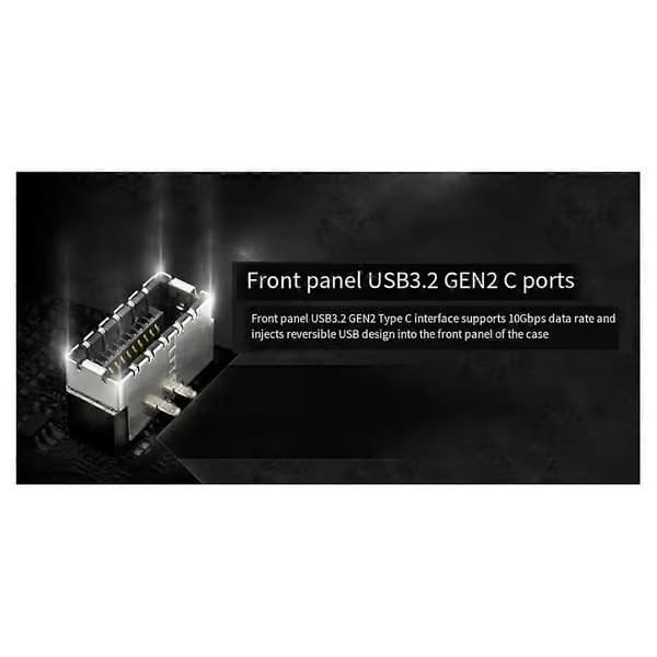 USB 3.2 frontpanel-skjøtekabel, GEN2x2 baffelkabel TYPE-E til kabinett Type-C