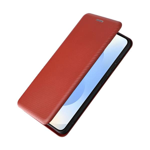 Samsung Galaxy S26 5G-deksel med karbonfibertekstur - Flip-deksel Brun