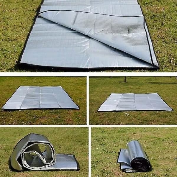 Isolerende liggeunderlag i skum til camping, termisk teltunderlag til gulvbeskyttelse 1,5 m x 2 m