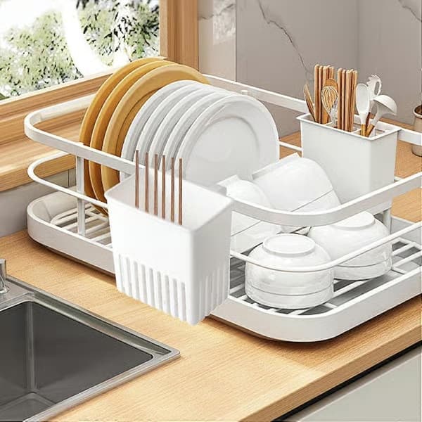 Quick Drain Bestikkstativ, Bestikkholder med flere rom for oppvaskstativ