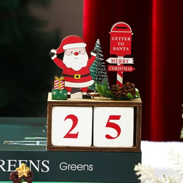 Julenisse Julekalender Nedtelling Borddekorasjon
