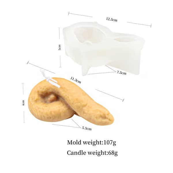 3D Poop-lys UV krystal epoxyform DIY aromaterapi gips S