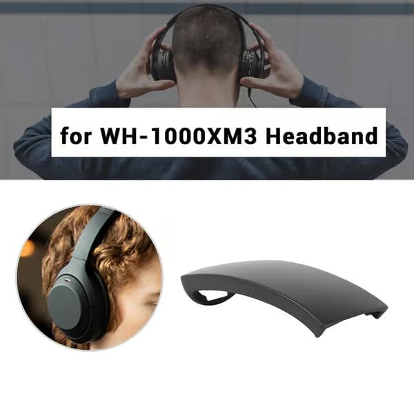 Hovedbøjle-erstatning til WH-1000XM3 XM3 trådløse støjreducerende over-ear hovedtelefoner sort