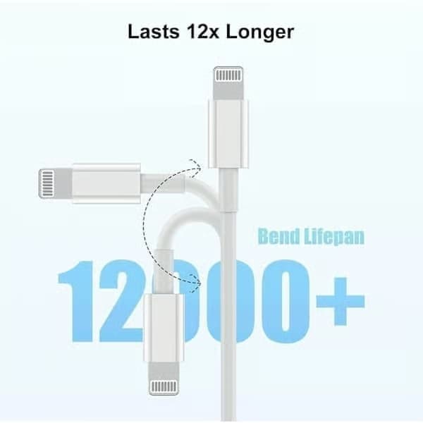 3-pak - iPhone-oplader - Hurtigoplader - Adapter + 2M kabel 20W Lightning Hvid 3-pak iPhone (NT) 3-pack Lightning