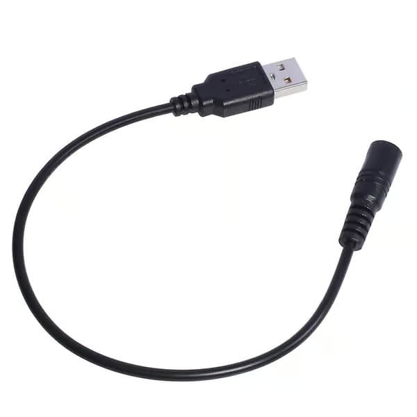 USB til DC strømkabel DC5.5x2.1mm hun USB han DC5V strømforsyning