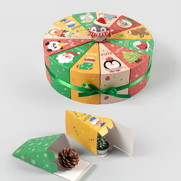 Jule-blindboks 12-pak, tomt adventskalender-sæt, overraskelsesæsker til juleaften, gaveæsker til fest