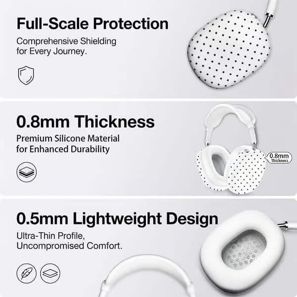 Silikondekselsett for AirPods Max 2 - Full dekning
