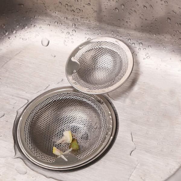 Oppvaskkum-sil i rustfritt stål, sett med to (5,2 cm)