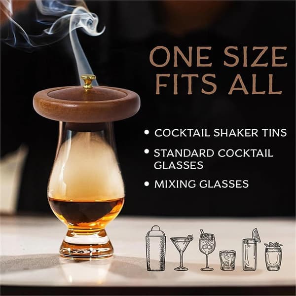Cocktail Smoker Kit – Old Fashioned Røg Infuser til Whiskey Bourbon – Unik Gave til Mænd Far Cocktail Elsker