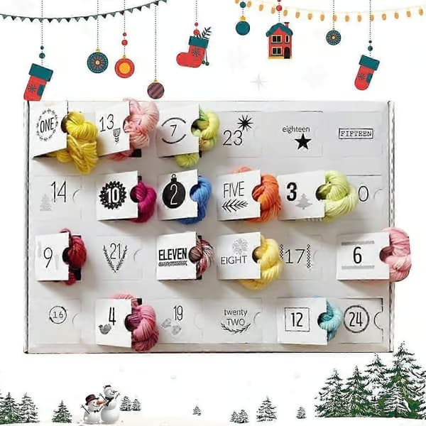 2026 Garn-adventskalender Garn-overraskelsesboks Jule-overraskelsesboks 24-dagers nedtelling