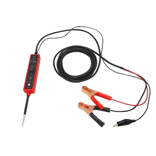 Power Scan Bilens Elektriske Systemtester - DC 6-24V - Lyd og Blits - 4m Kabel