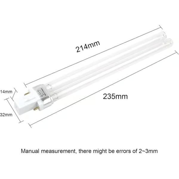 Erstatnings-UVC-lamperør for G23 11 Watt UVC-enhet, 2 stk