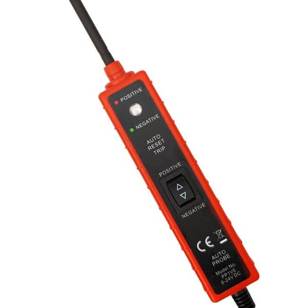 Power Scan Bilens Elektriske Systemtester - DC 6-24V - Lyd og Blits - 4m Kabel