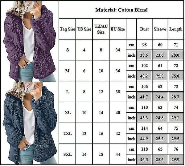 Fleece Fluffy Hættetrøje til kvinder Langærmet jakke Vinter Varm Teddy Bear Cardigan Sort