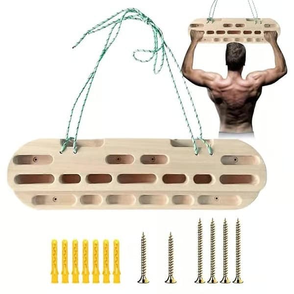 Klatre-fingerbræt styrke-board, bærbart pull-up klatre-hangboard, grebsstyrker og underarmstræner