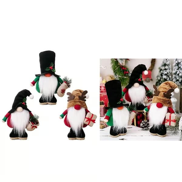 Dekorativ stående julemandsfigur til hjemmet og fest