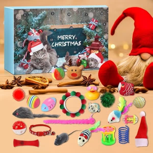 Katte-julekalender Jule-nedtælling Katte-julekalender Jule-blind box sæt