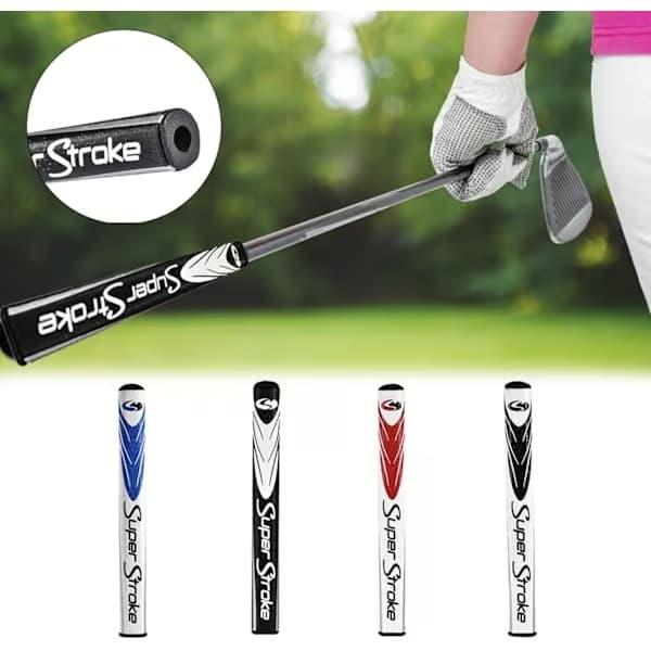 Golfgrepp 2.0 Puttgrepp Klubbskaft Push Rod Halkfritt Ersättnings-PU-grepp Black
