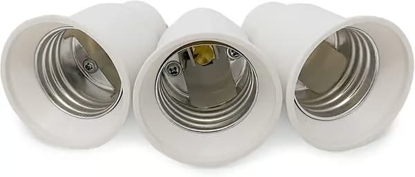 Lampefodsadapter Hvid GU10 til E27 baseadapter til lavenergi halogen LED-lyskilde