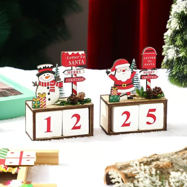 Julenisse Julekalender Nedtelling Borddekorasjon