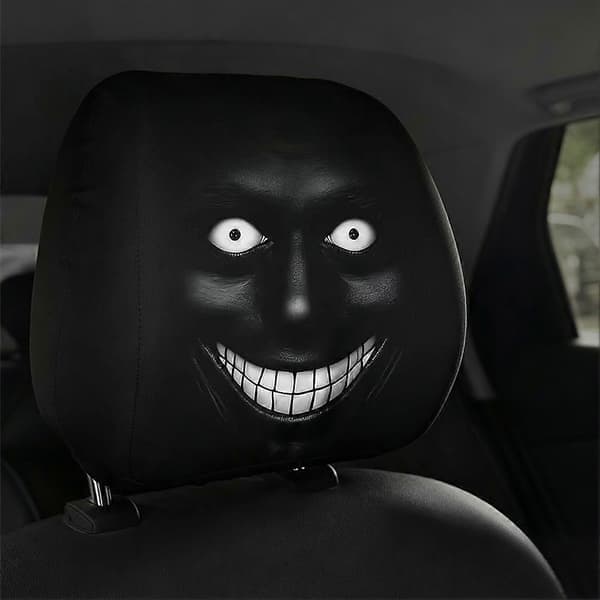Ghost Face Nackstödsskydd, Universella Elastiska Modeller Nackstöd, Rolig Dekoration för Bilinteriör Fordon Lastbil SUV 40 2pc