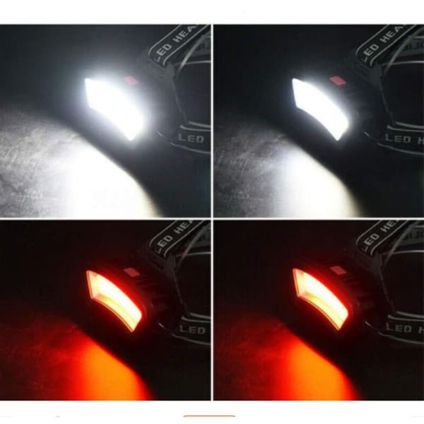 Hodelykt, oppladbar hodelykt, lampe, lett USB-lommelykt