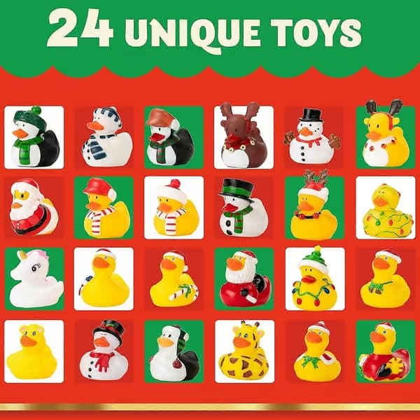 2026 JOYIN Julekalender med badeender | 24 dagers nedtelling til jul med badeender for gutter, jenter, småbarn og barn | Julegaver