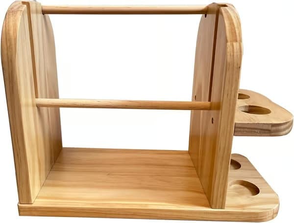 Garnholder for hekling, bærbar garnholder, dobbel roterende garnnsteholder, håndlaget garnstativ