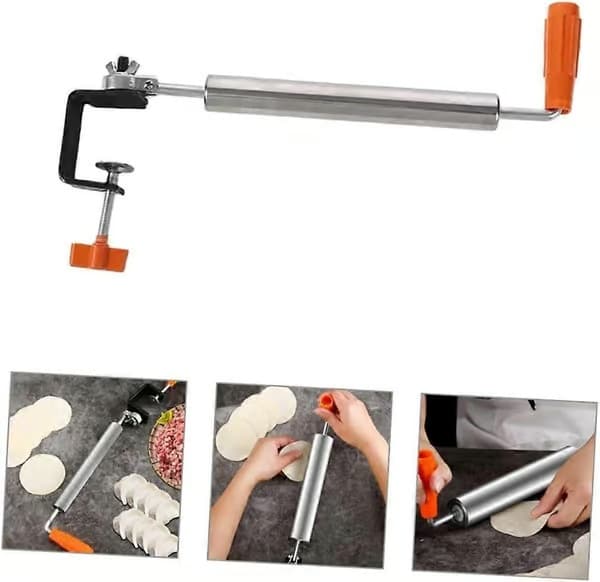 Kjevle i rustfritt stål, non-stick kjevle for baking av bakverk, pizza, dumplings, slitesterk