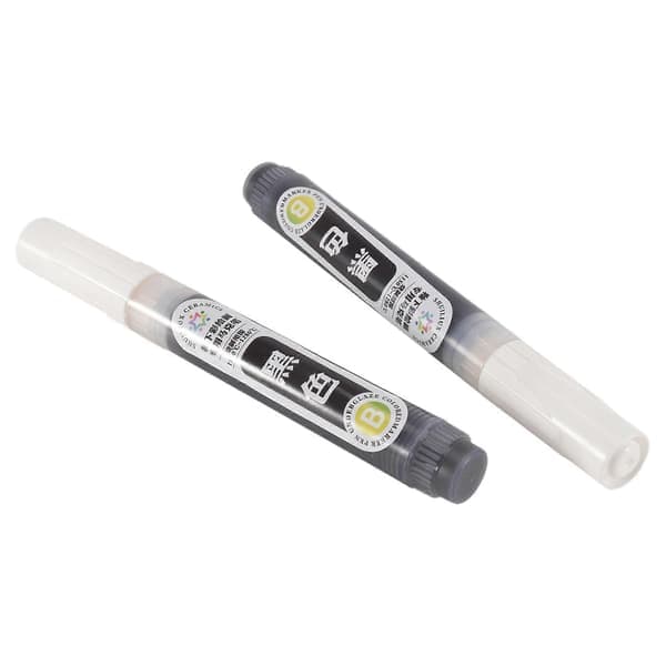 4 stk. underglasurpen underglasur til keramik keramisk skrivepen underglasur permanent porcelænsfarvet pen (sort)