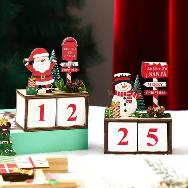 Julenisse Julekalender Nedtelling Borddekorasjon