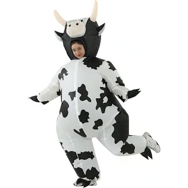 Oppblåsbart ku-kostyme, maskerade-cosplay