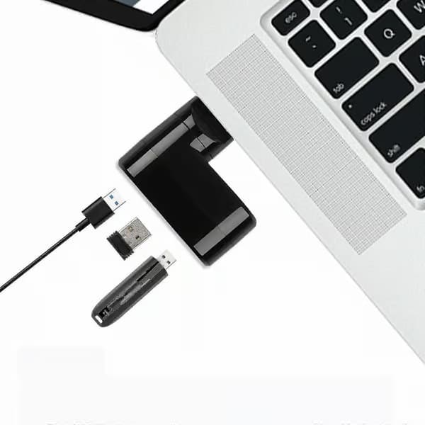 3-portars USB 3.0 Multi Hub-splitter, tillbehör för enhetsanslutning för kompatibel utrustning