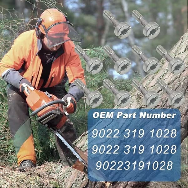 Skruesæt til dæksel til Stihl motorsav model MS231, MS231C, MS251, MS251C, MS271, MS271C, MS291, MS291C, KMA135R, FSA135R Erstatter 9022-319-1028