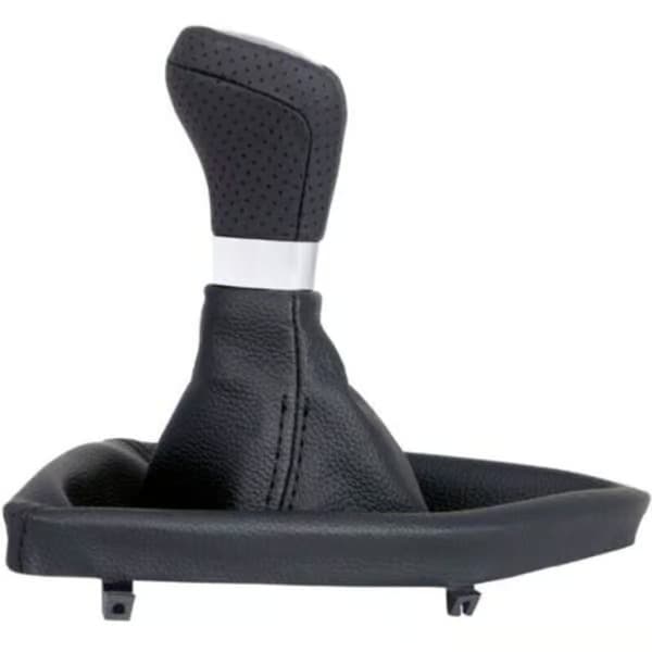 A277-1 Girspak i perforert skinn, svart, 6 gir, kompatibel med BMW 1-serie E81 E82 E87 E88, erstatningsknott, Plug and Play