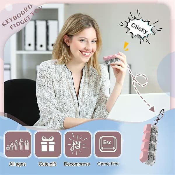 Stressinpoistolelu näppäimistönäppäin-lelu Keyboard Cube -lelu