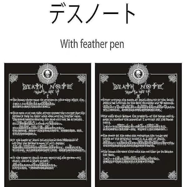 Anime Notesbog Death Note med fjerpen Cosplay skrivejournal gaver