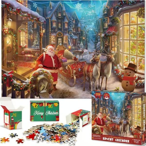 Jule-blindboks nedtellingskalender puslespill julekalender GL-109