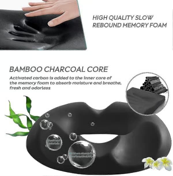 Siddepude, ortopædisk siddepude gavnlig for halebenet og intimområdet, memory foam stol (lave priser)