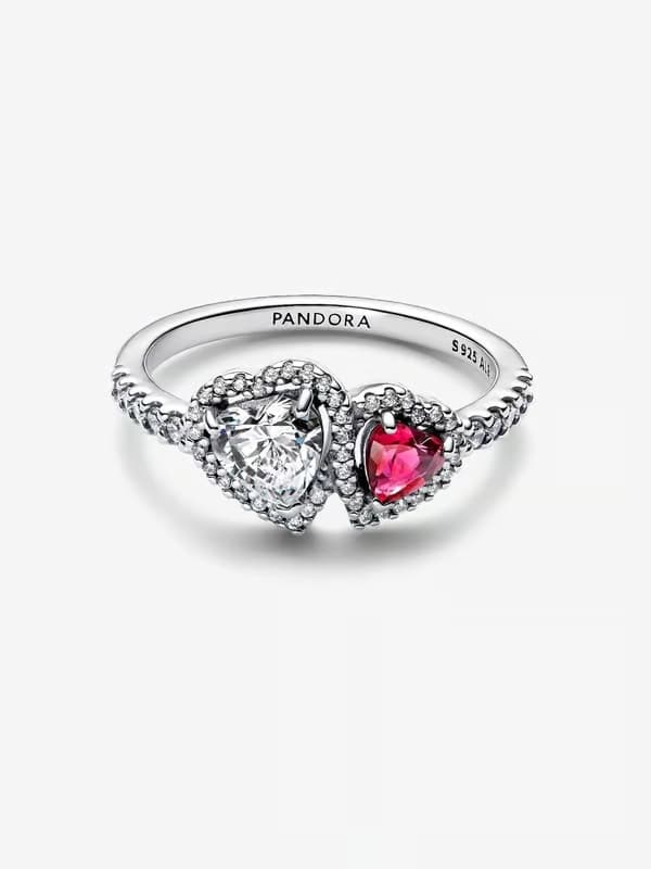 Pandora - Halo Hearts Ring - Sterling sølv Circumference: 58mm