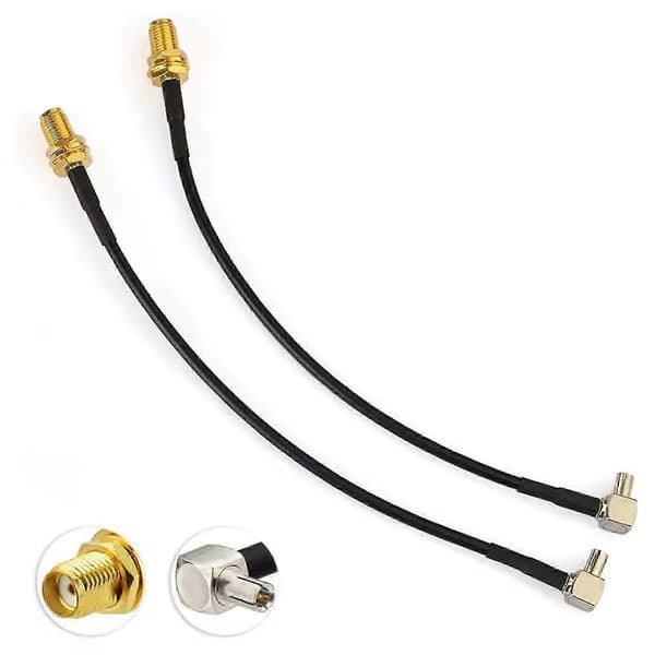 4G-antenn SMA hona till TS9 hane adapterkabel 15 cm 2 st för extern antenn router E5372 E5577 E