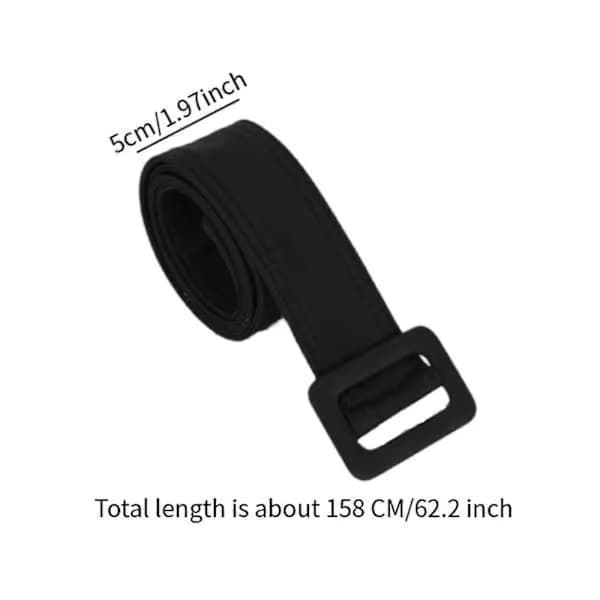 Trenchcoat-bælte til kvinder, bælte til jakke, taljebælte til overtøj, blå/sort, total længde 158 cm Black