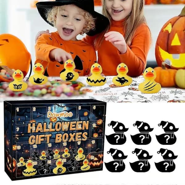 2026 Halloween badeand-overraskelsesboks - 24 overraskelsesleker for festlig nedtelling og dekorasjon