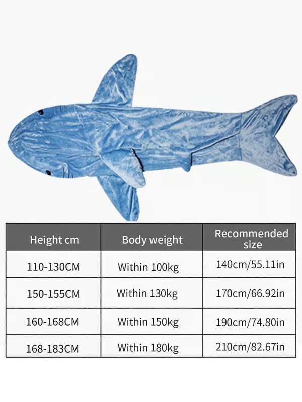 Hai-teppe med ermer for høyde 140 cm