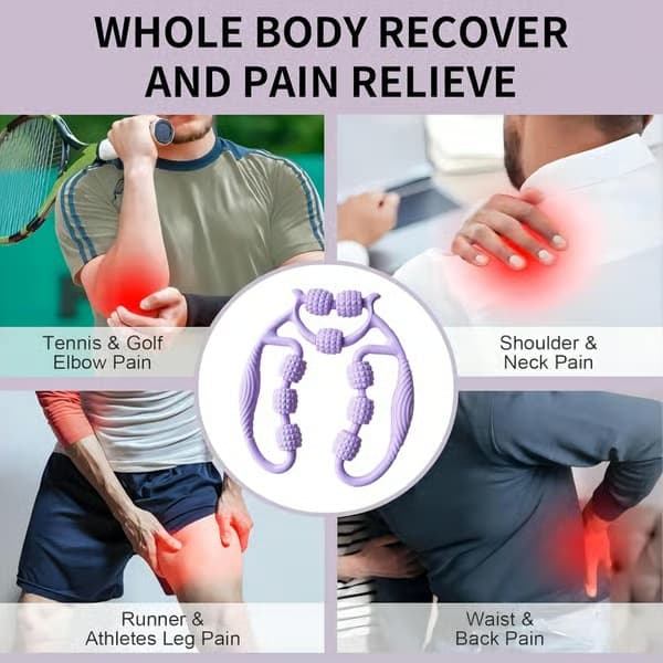 Premium Foam Roller, muskelrulle, deep tissue-massageapparat til ben, arme, nakke, lægge og lår Pink