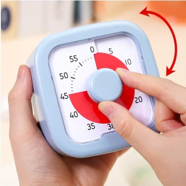 60-minutters visuell timer - Klasserom/skole for barn - Stillegående visuell timer