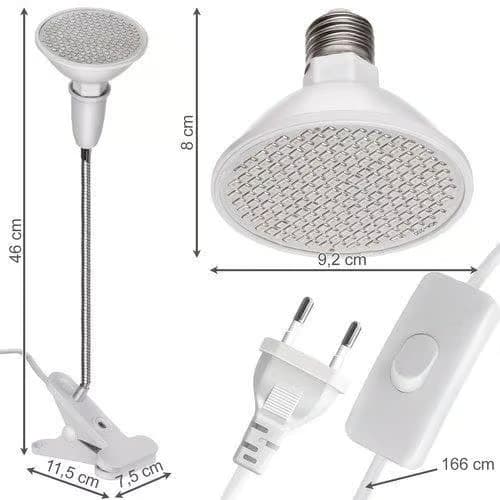Växtbelysning med klämma - Växtlampa - Lampa för växter