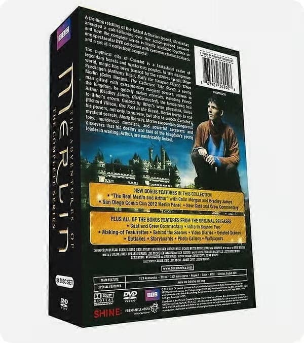 [LCS] Merlin - Den komplette serien, sesong 1-5 (DVD, 24-platers boks) engelsk versjon