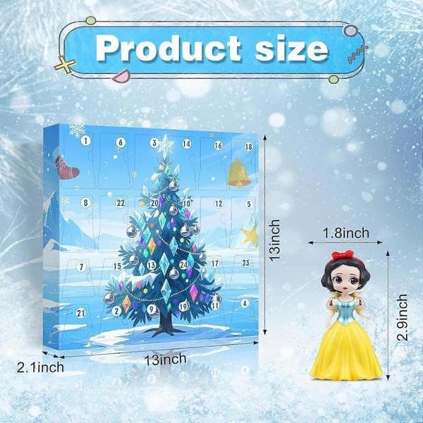 Prinsessans adventskalender 2026 Flickor Prinsessans Transformer Leksak 24 Dagar Jul