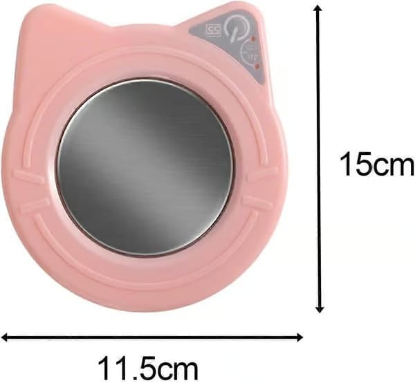 USB-kaffekoppvarmer med LED-display, rask oppvarming 70°C, vanntett for hjem og kontor
